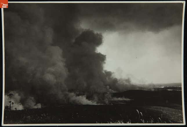  Burning Felled Trees, Fordlandia Rubber Plantation, Brazil, 1928