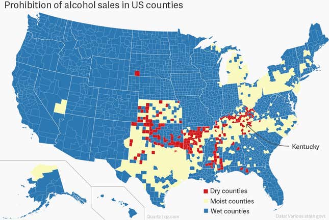 Image for article titled Could allowing alcohol sales in “dry” US counties cut the number of meth labs?