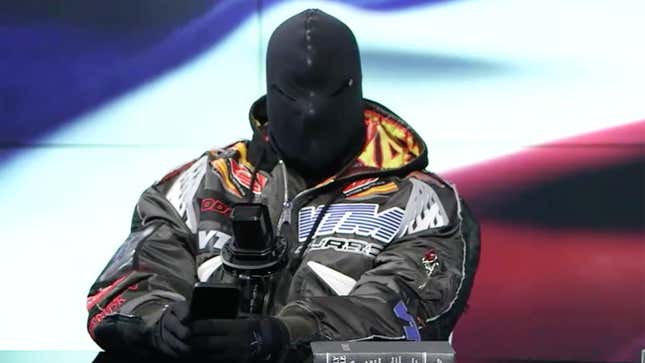 Image for article titled Full-Faced Black Hood™ Drops Kanye West As Celebrity Spokesperson