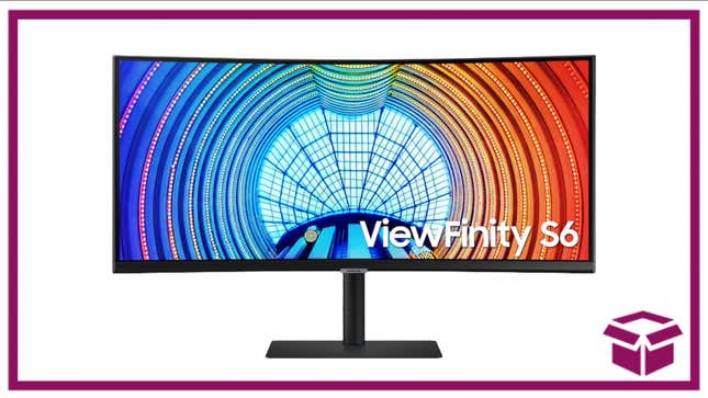 Upgrade your workspace with large and in-charge monitors, like this 34-inch ViewFinity Curved Monitor. 