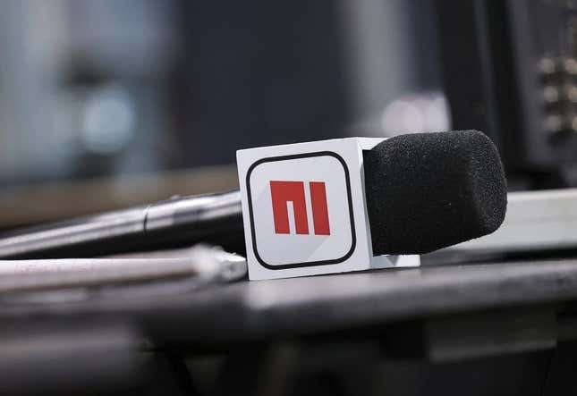 Apr 16, 2023; Houston, Texas, USA; General view of an ESPN microphone before the game between the Houston Astros and the Texas Rangers at Minute Maid Park.