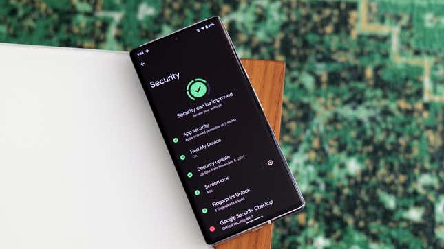 Pixel 6 security hub
