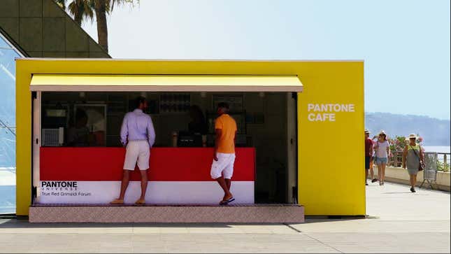 Image for article titled What does yellow taste like? Pantone’s pop-up café serves up food by color