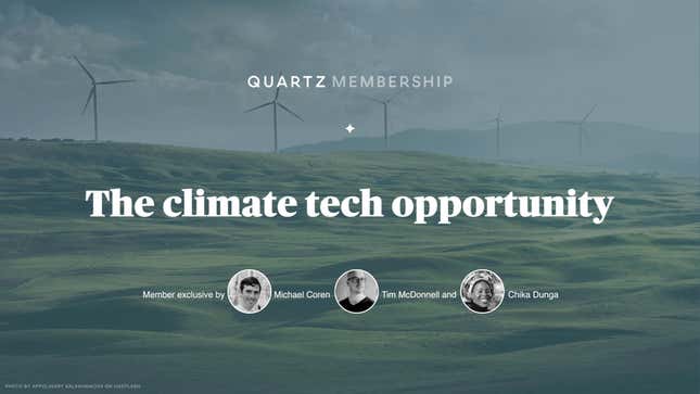 Image for article titled The current state of climate tech