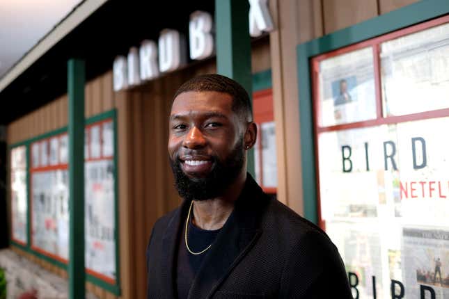 Trevante Rhodes attends the New York Special Screening Of The Netflix Film “BIRD BOX” on December 17, 2018 in New York City.
