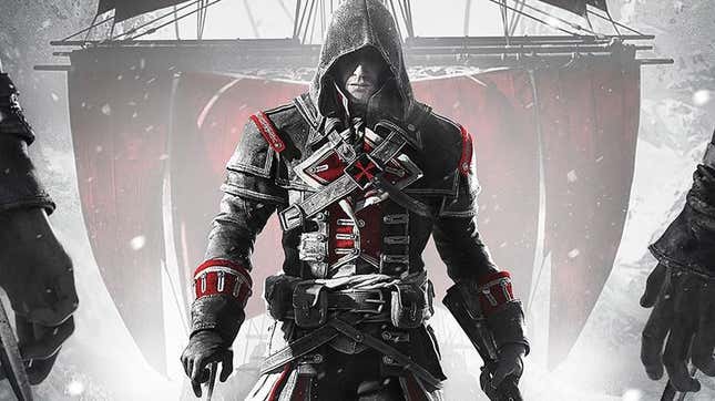 Assassin's Creed Rogue's protagonist walks through a blizzard to get his NFT.