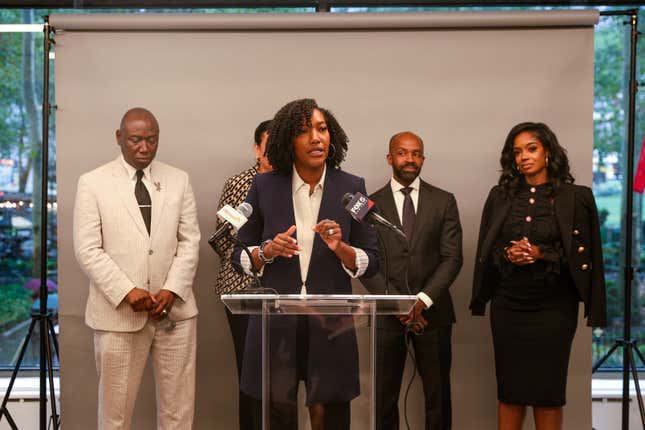 Benjamin Crump (Left),Ayana Parsons (Center), Alphonso David (Right) Arian Simone (Far Right) 