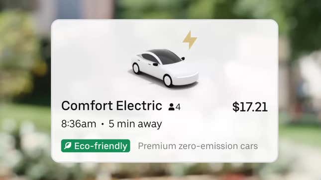 Image for article titled Uber Drivers Must Switch to EVs by 2030