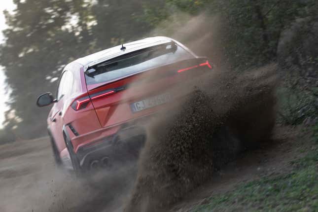 Image for article titled The Lamborghini Urus Performante Delivers on the Track or in the Dirt