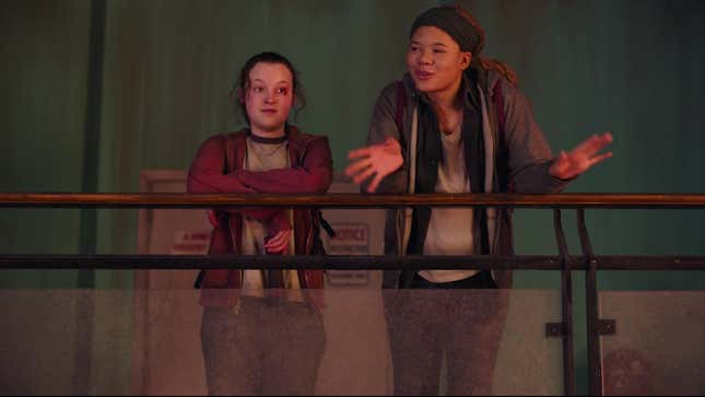 Riley promises to show Ellie the four wonders of the mall in a moment from HBO's The Last of Us.