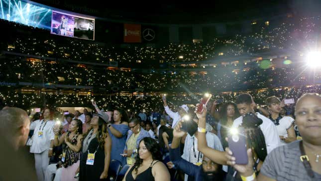 A view of the audience during the 2018 Essence Festival presented by Coca-Cola - Day 3 at Louisiana Superdome on July 7, 2018 in New Orleans, La.