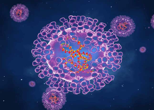 illustration of monkeypox virus
