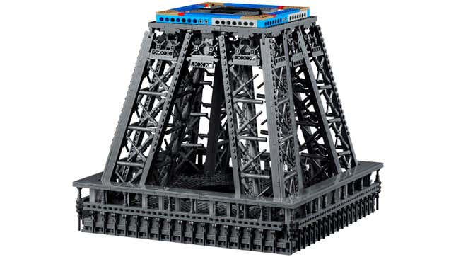 Imagen para el artículo titulado Esta enorme Torre Eiffel es el juego de Lego más alto de todos los tiempos