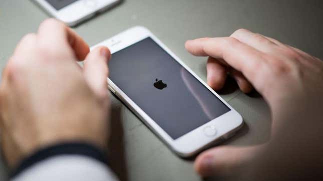 An iPhone on a table