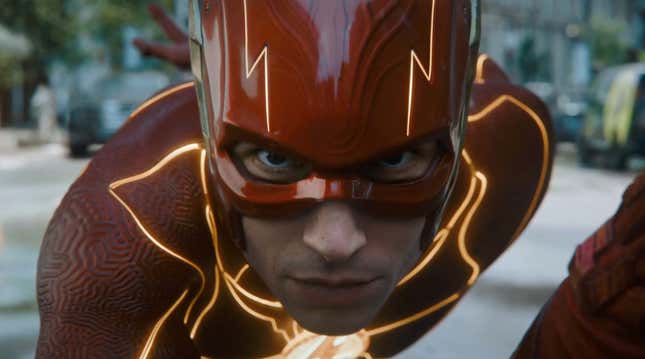 Ezra Miller as the Flash.