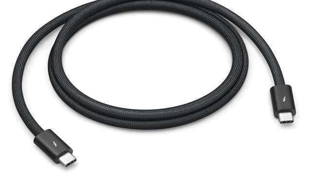 Apple's thunderbolt 4 usb-c charging cable in Black