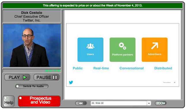 Image for article titled Watch the two-minute sizzle reel Twitter is using to butter up investors
