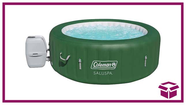 This inflatable hot tub has 140 bubble jets!