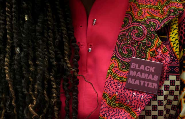 A pin reads Black Mamas Matter