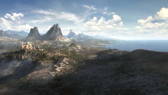 The mountain scenery of The Elder Scrolls 6.