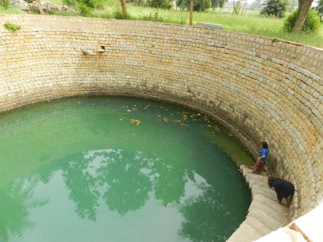 An open well near Jakkur lake, replenished.