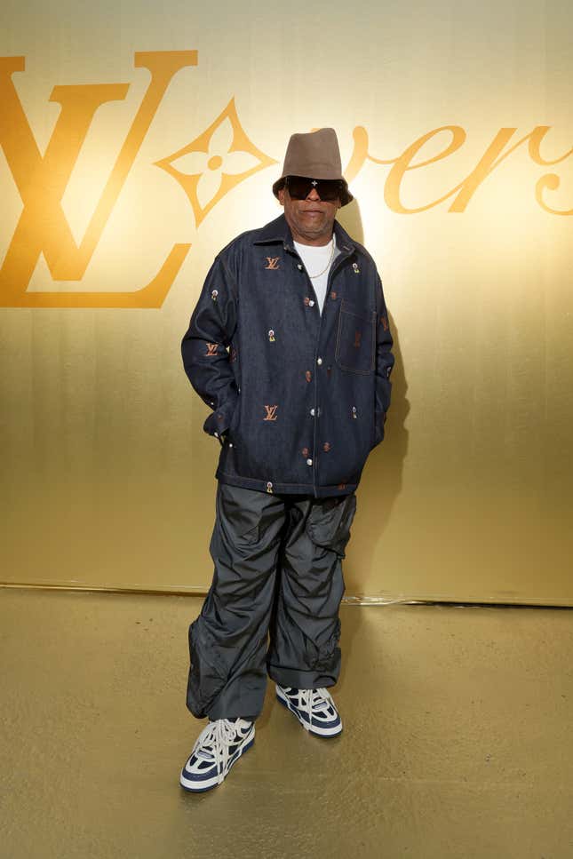 Image for article titled Black Hollywood Popped Out For Pharrell&#39;s Debut LV Fashion Show