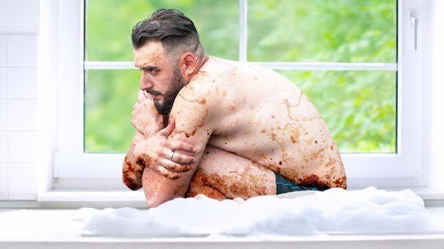 Image for article titled Filthy, Grease-Covered Boyfriend Left To Soak In Kitchen Sink For Few Hours
