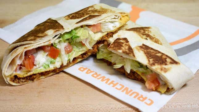 Taco Bell Crunchwrap Supreme on table