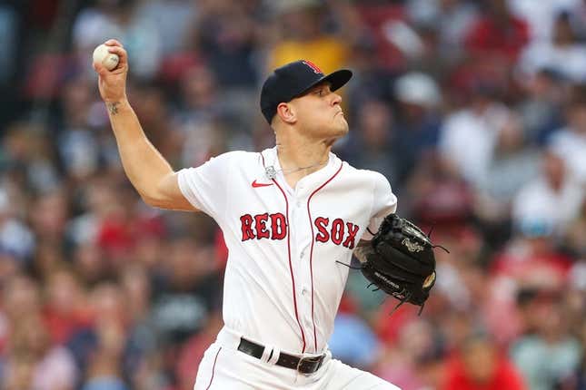 June 16, 2023;  Boston, Massachusetts, USA;  Boston Red Sox pitcher Tanner Houk (89) throws a pitch during the first inning against the New York Yankees at Fenway Park.