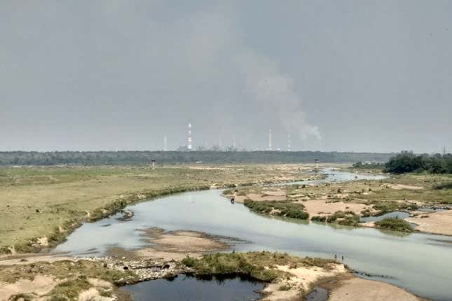A coal-based thermal power plant in Korba district, Chhattisgarh.