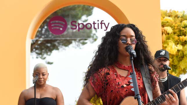 H.E.R. performs at Spotify's intimate evening of music and culture during Cannes Lions 2023 at Villa Golda on June 19, 2023 in Cannes, France. 