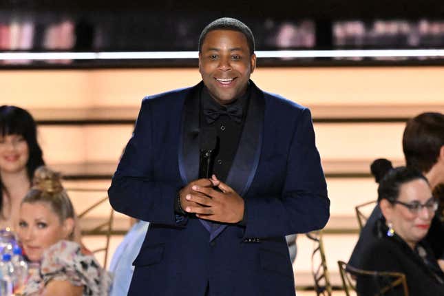 Kenan Thompson speaks onstage during the 74th Emmy Awards at the Microsoft Theater in Los Angeles, California, on September 12, 2022. (Photo by Patrick T. FALLON / AFP) (Photo by PATRICK T. FALLON/AFP via Getty Images)