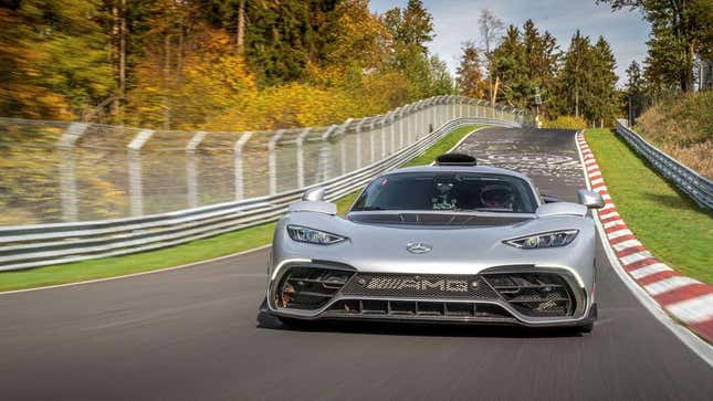 Front view of the Mercedes-AMG One on the Nurburgring