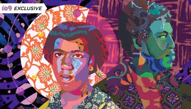 A colorful illustration-- art is by Zharia Shinn and the design is by Anna Booth--of Octavia E. Butler adorns the cover of upcoming biography Star Child.