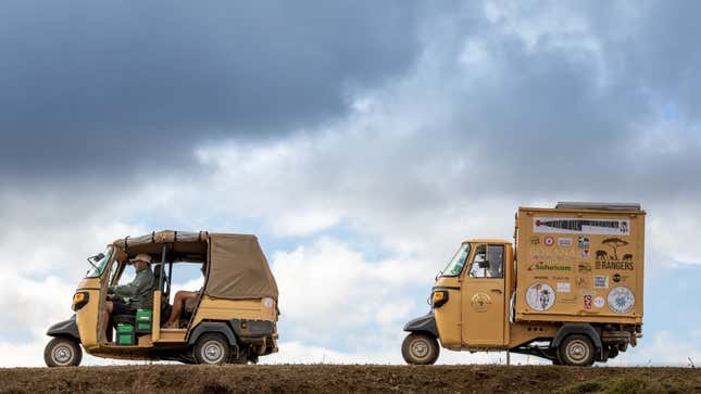 Image for article titled Watch Two Mighty Tuk-Tuks Go Off-Road Through Africa