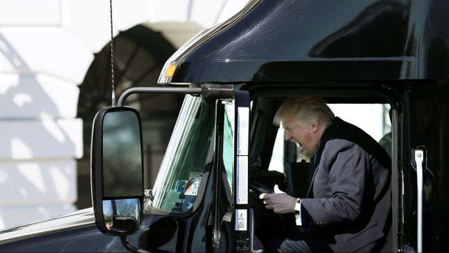 Trump’s first time at the wheel.