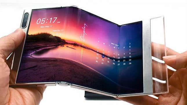 Imagen para el artículo titulado Samsung le encuentra nuevos usos a sus pantallas plegables en sus últimos prototipos