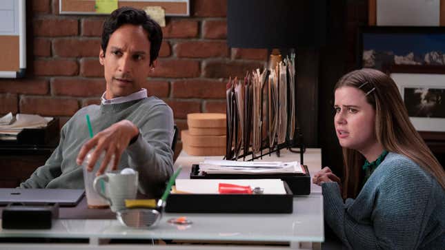Danny Pudi and Jessie Ennis in Mythic Quest season two