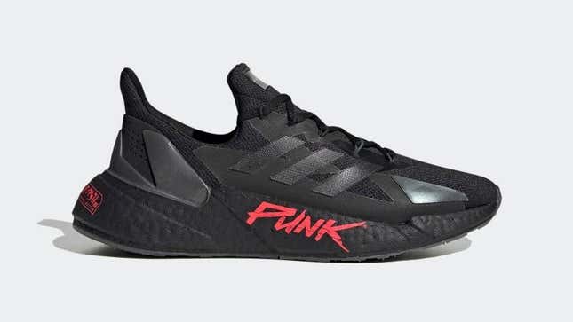 A picture of this awful, dreadful shoe with the word "PUNK" written on it.