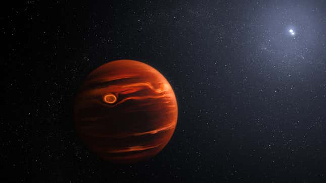 An illustration of the exoplanet VHS 1256b.