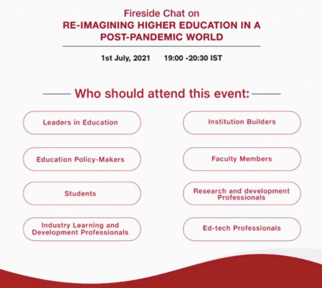 Details of an upcoming event by Jio Institute.