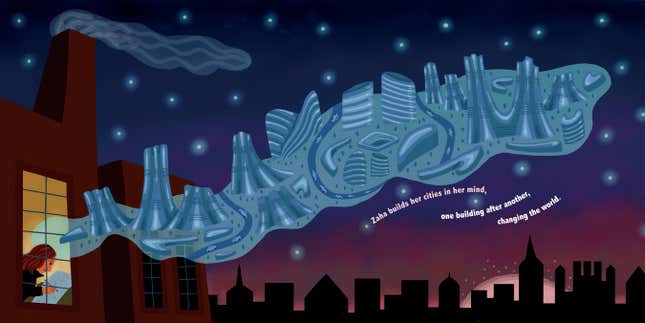 Image for article titled A new book about architect Zaha Hadid teaches kids to be independent thinkers