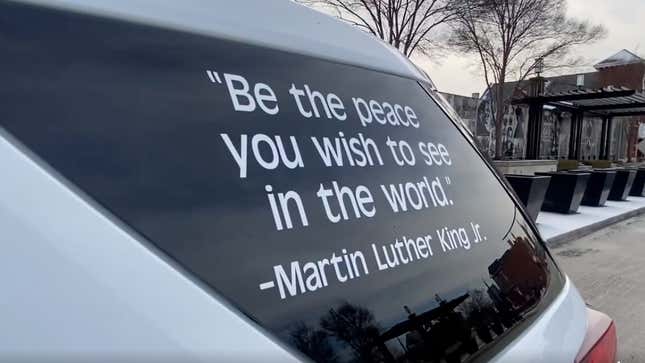 Image for article titled Ohio Put a Fake MLK Quote on a Cop Car for Black History Month