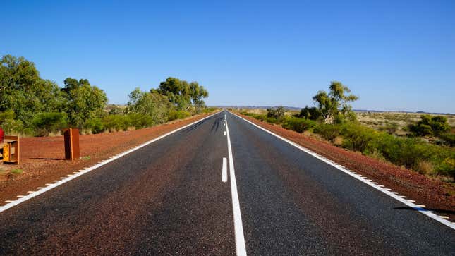 A photo the Great Northern Highway in Australia. 