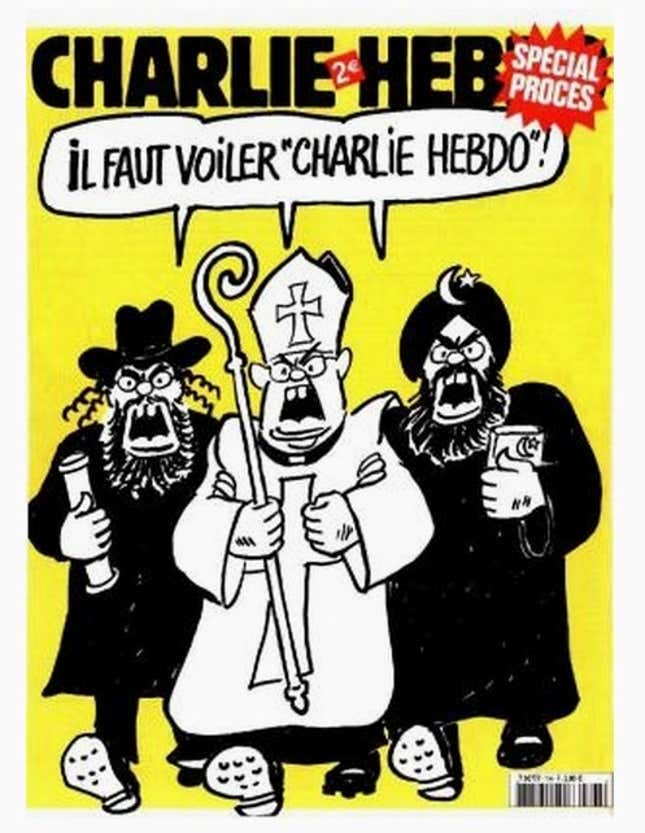 Image for article titled Charlie Hebdo and the quintessentially French art of offensive cartoons