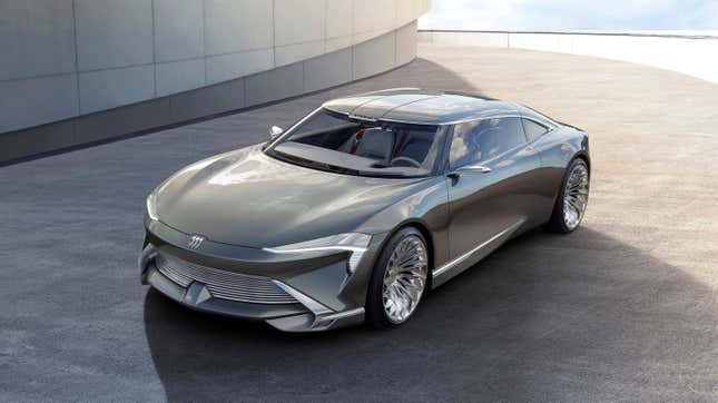 The Buick Wildcat EV Concept sports the new Buick logo and typography.