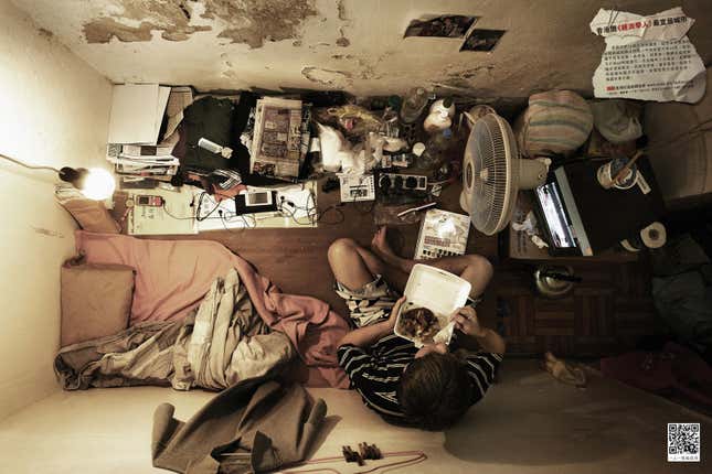 Image for article titled These apartments are so small they can only be photographed from the ceiling