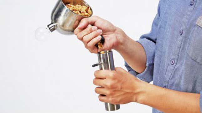 Image for article titled This steampunk contraption allows you to make your own nut oils