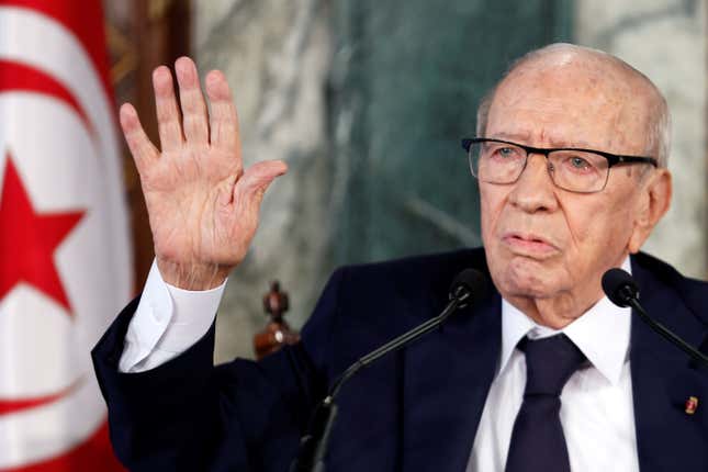 Tunisian president Beji Caid Essebsi