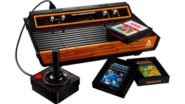 Die Videospielkonsole Lego Atari 2600.